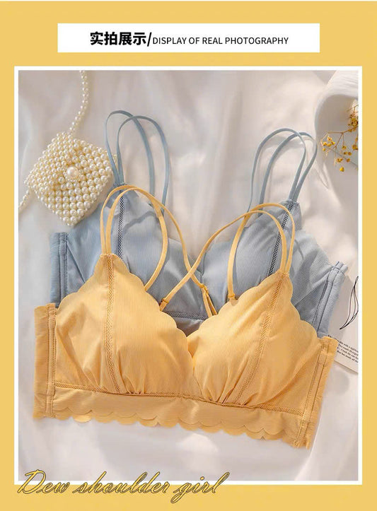 Set nội y mút mỏng mềm mịn không gọng gợn sóng