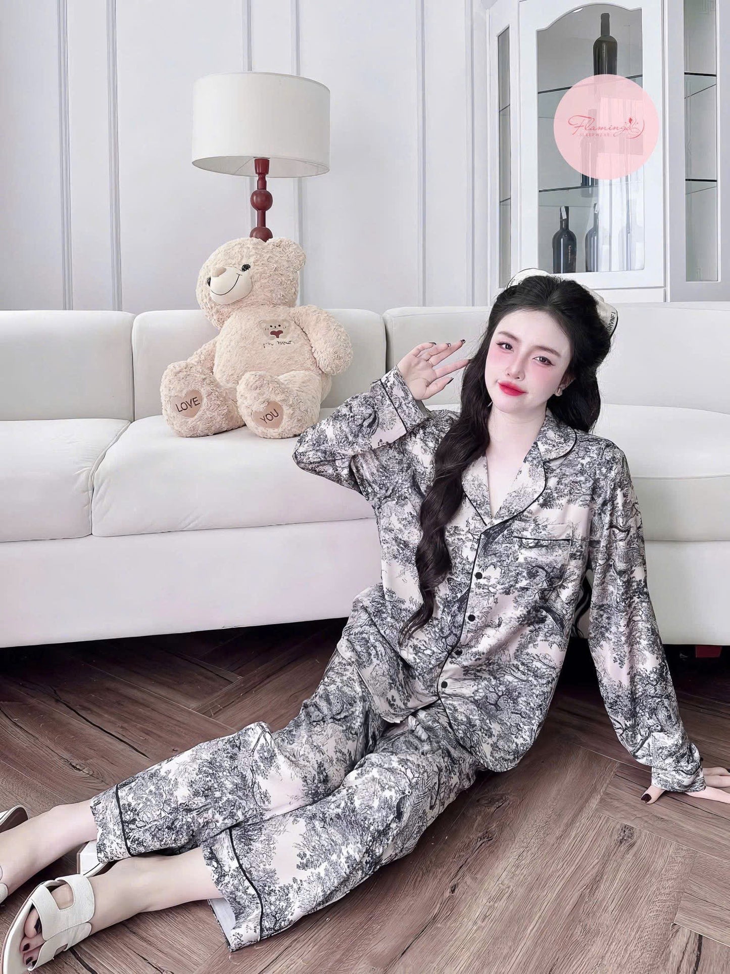 Pijama tay dài quần dài basic sang chảnh