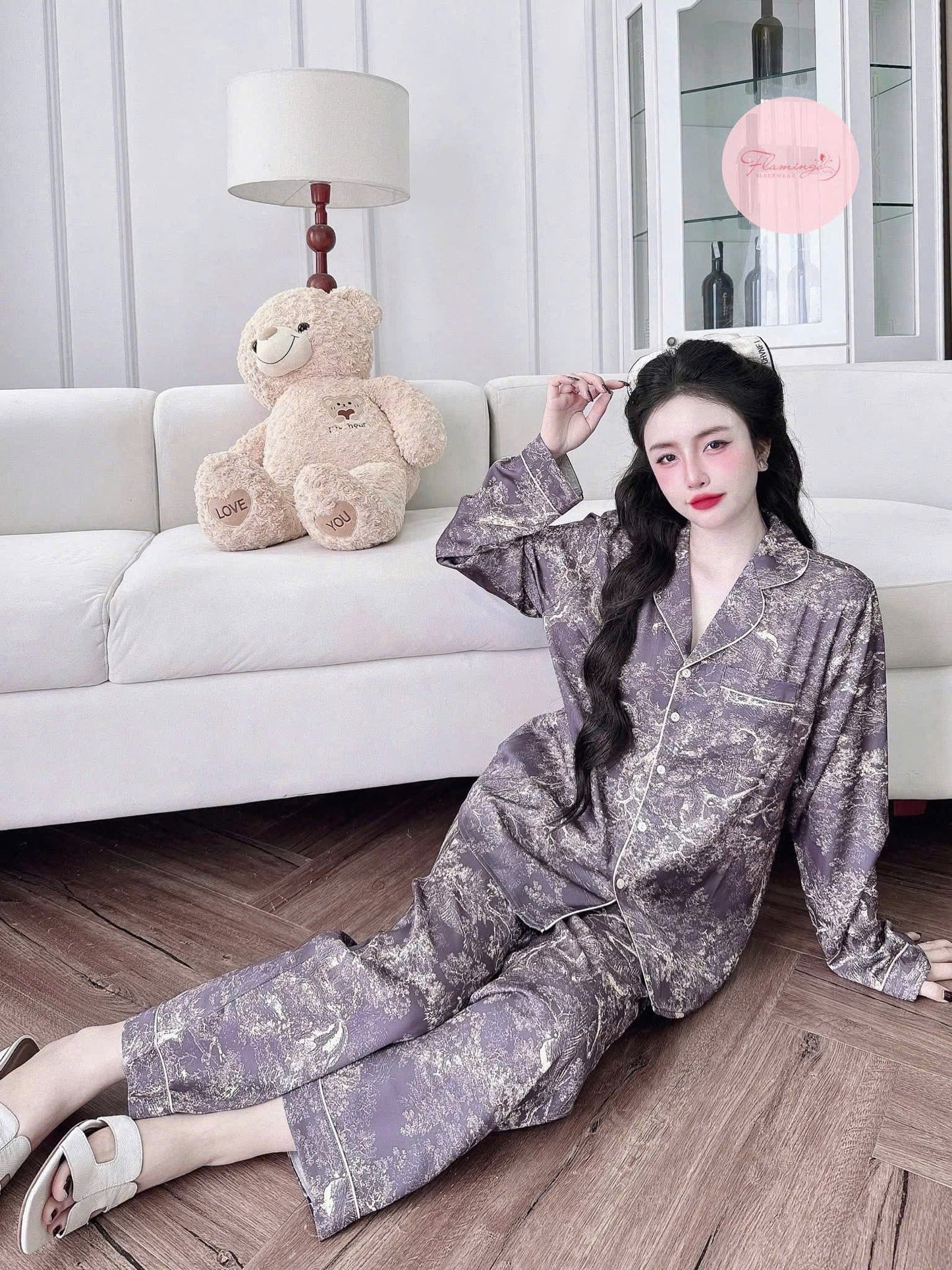Pijama tay dài quần dài basic sang chảnh