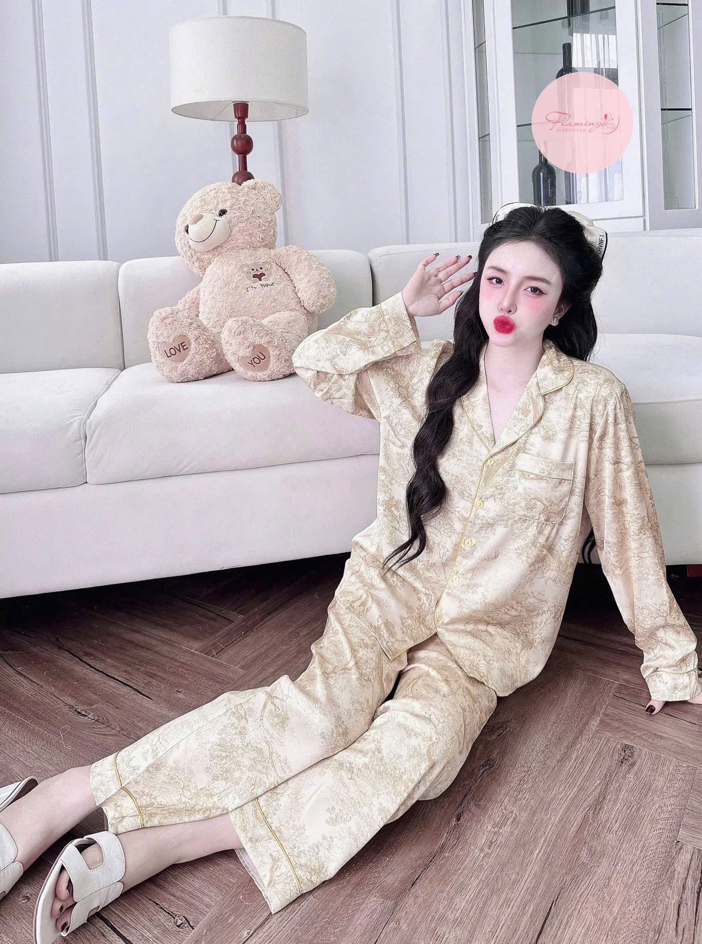 Pijama tay dài quần dài basic sang chảnh