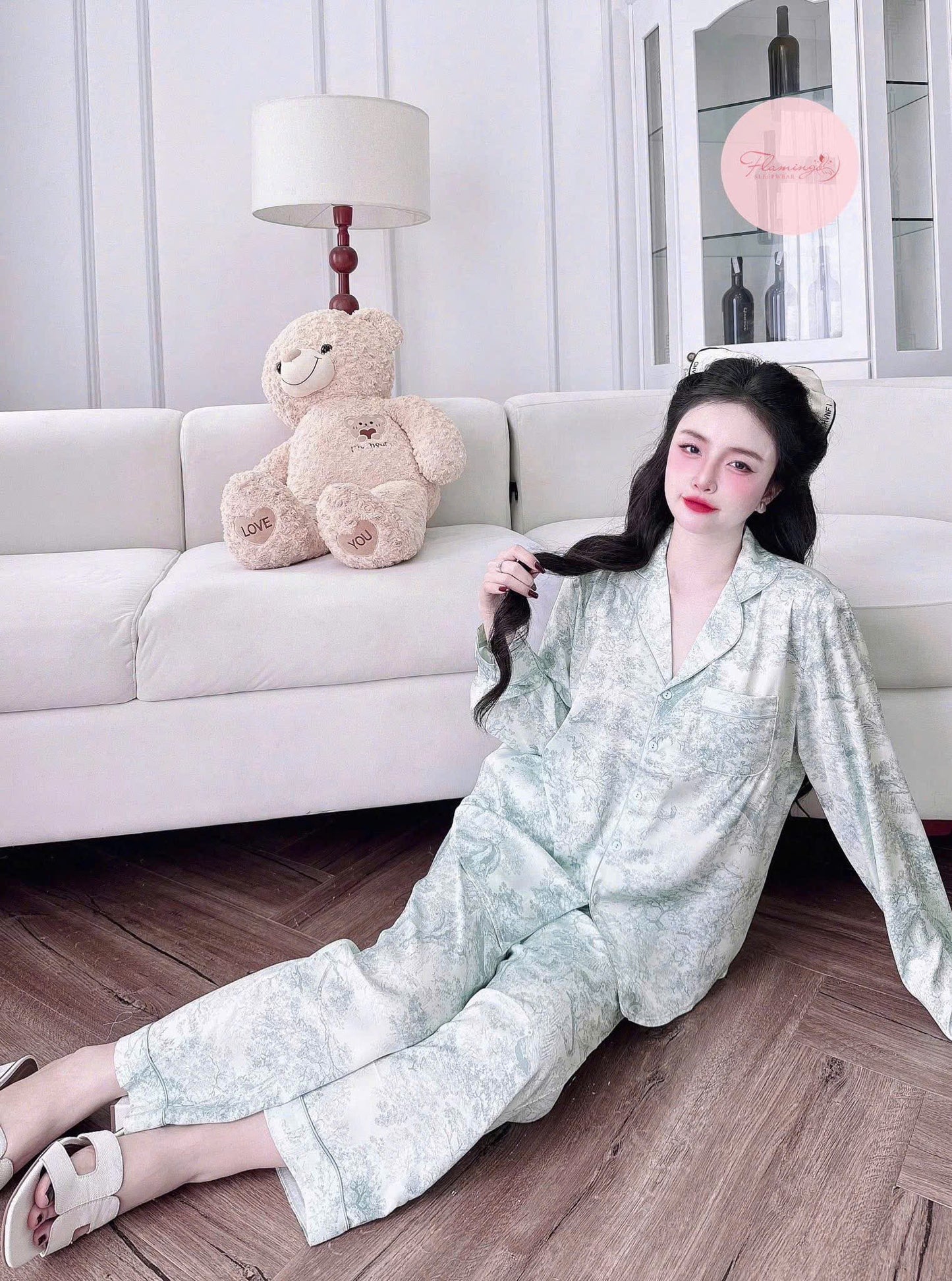 Pijama tay dài quần dài basic sang chảnh