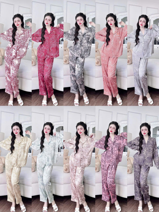 Pijama tay dài quần dài basic sang chảnh