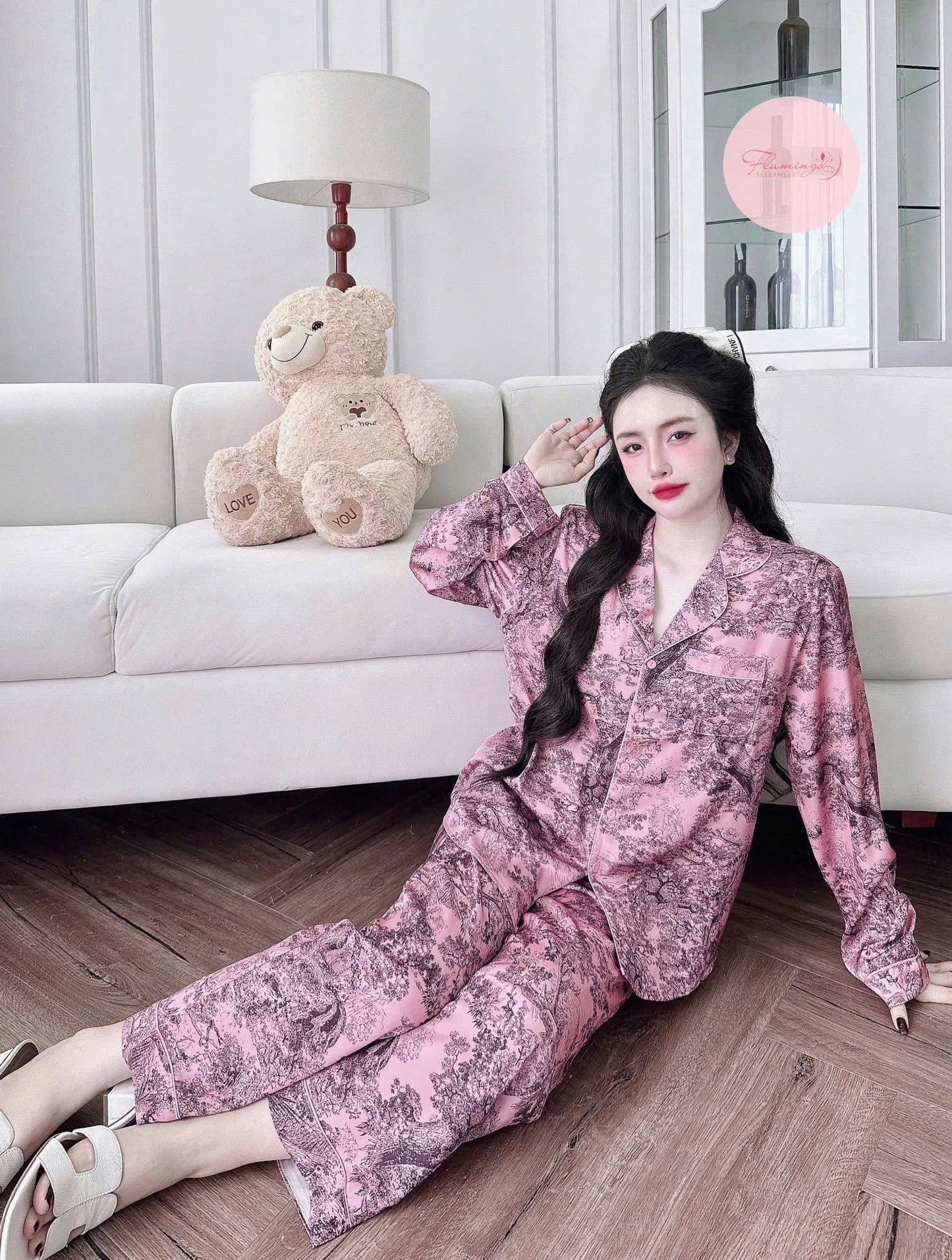 Pijama tay dài quần dài basic sang chảnh