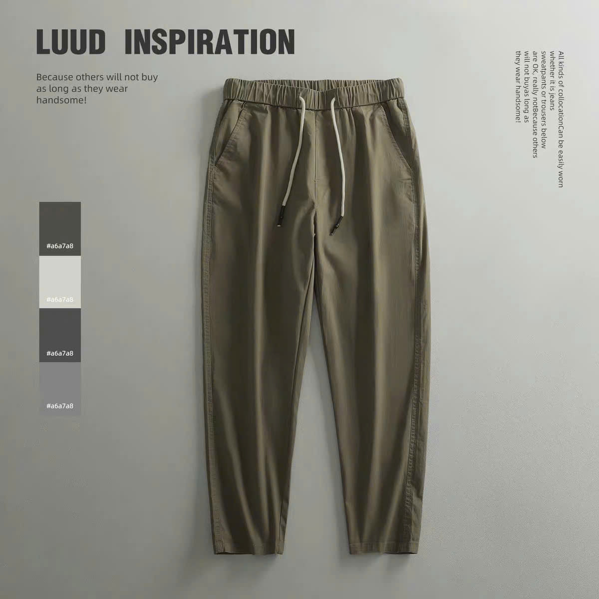 Quần jogger lưng thun dây rút