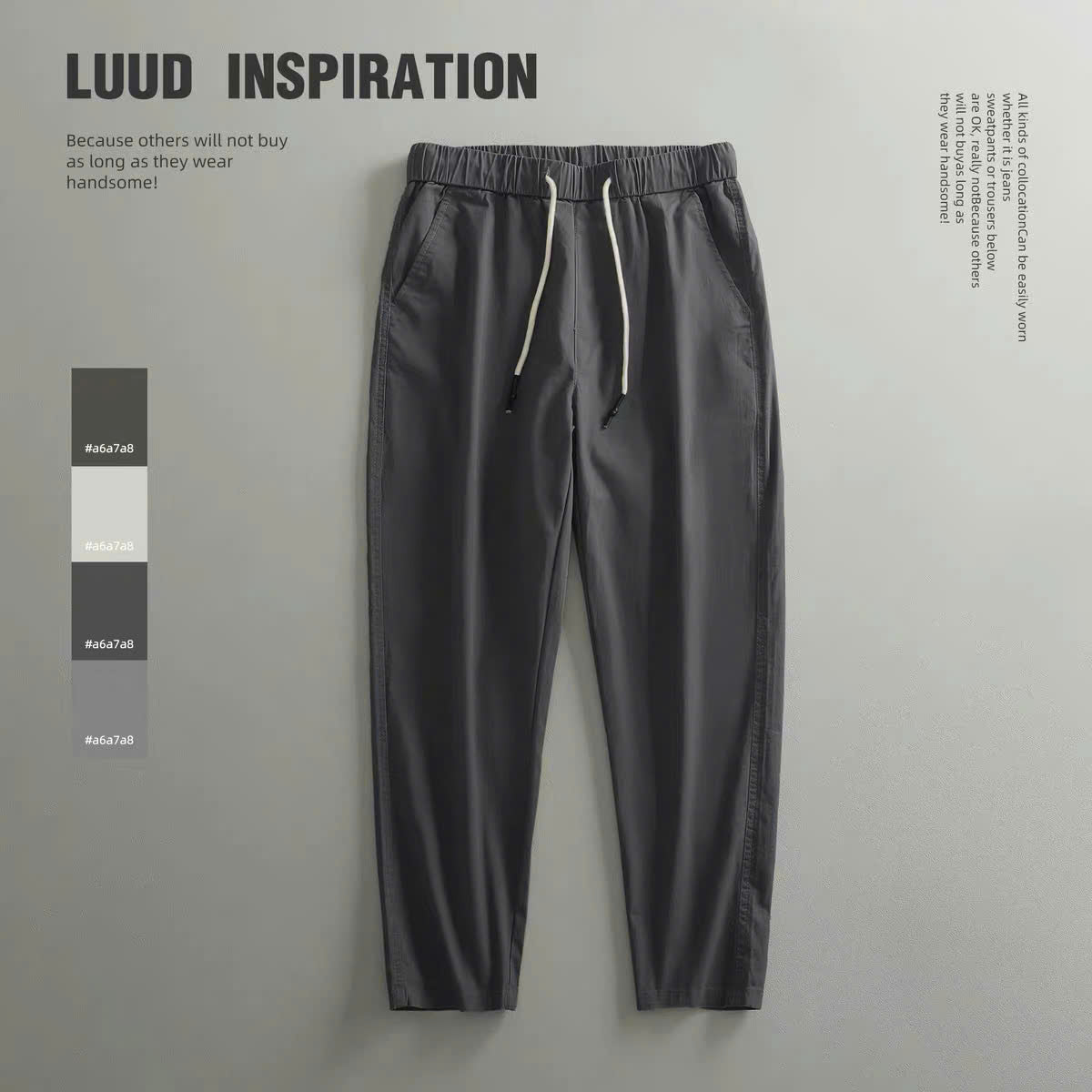 Quần jogger lưng thun dây rút