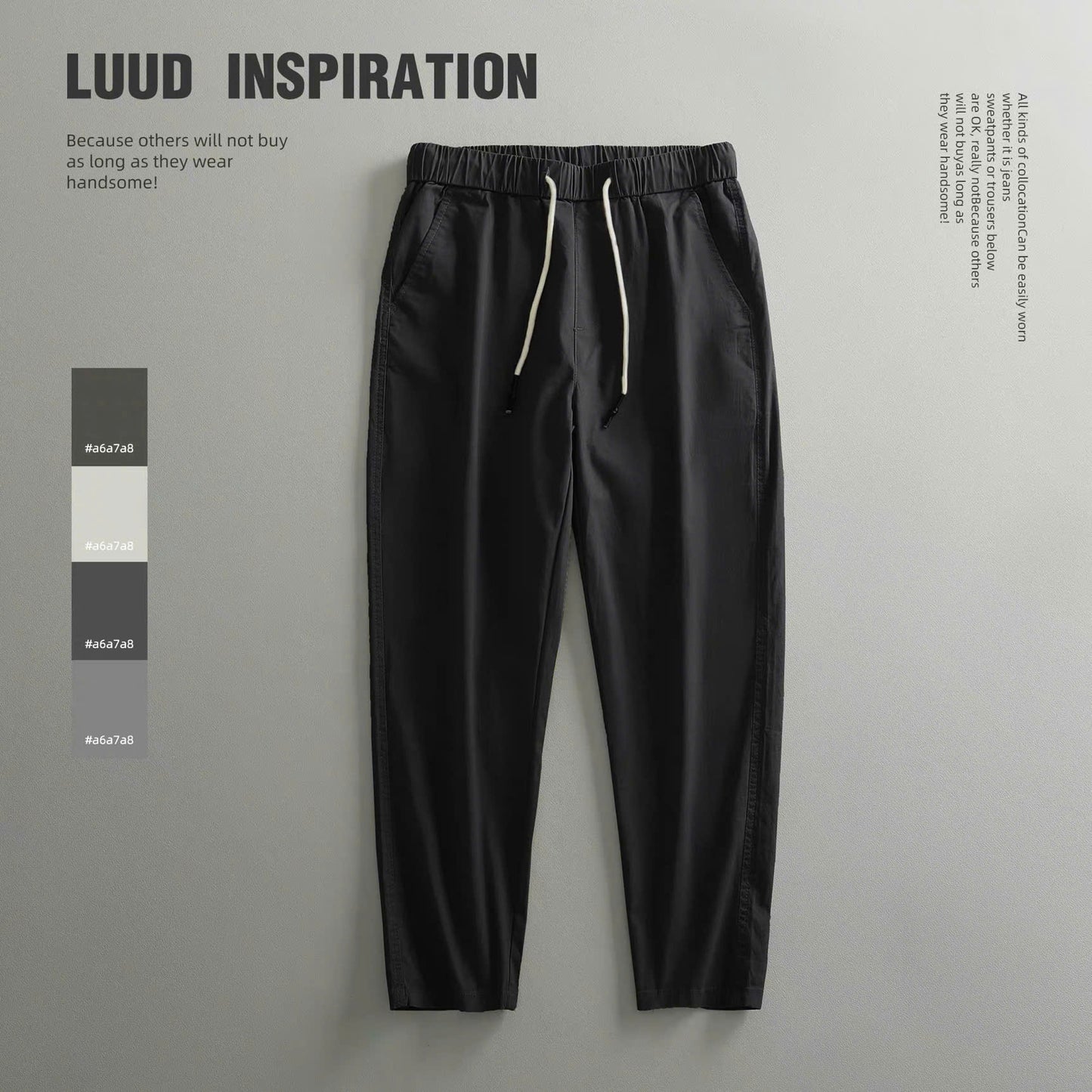 Quần jogger lưng thun dây rút