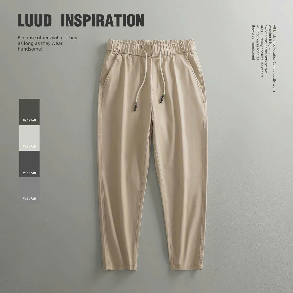 Quần jogger lưng thun dây rút
