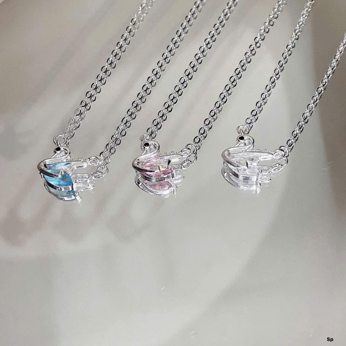 Dây chuyền bạc thiên nga và nơ