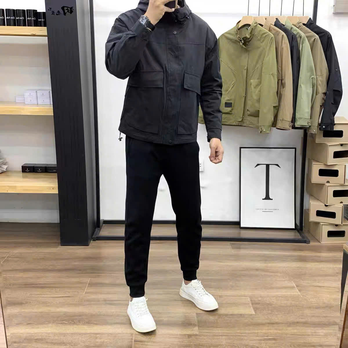 Áo khoác túi hộp dày dặn