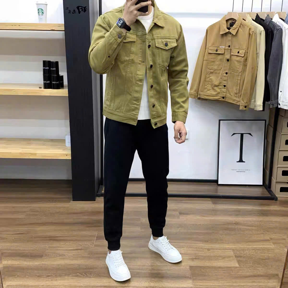 Áo khoác kaki dày dặn nam tính