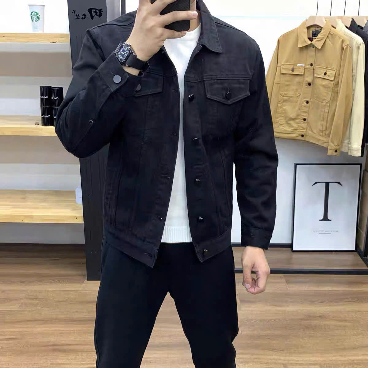 Áo khoác kaki dày dặn nam tính