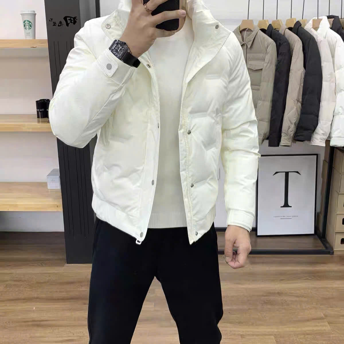 Áo phao chần bông nam tính
