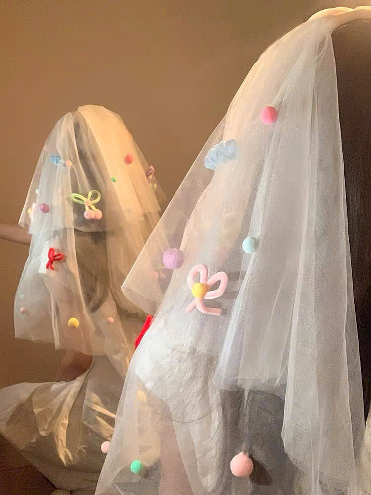 Bờm tóc veil cô dâu cài tóc chụp ảnh sinh nhật