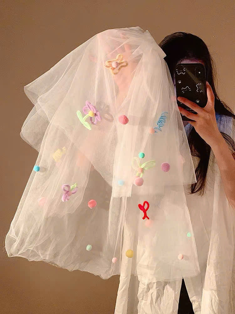 Bờm tóc veil cô dâu cài tóc chụp ảnh sinh nhật
