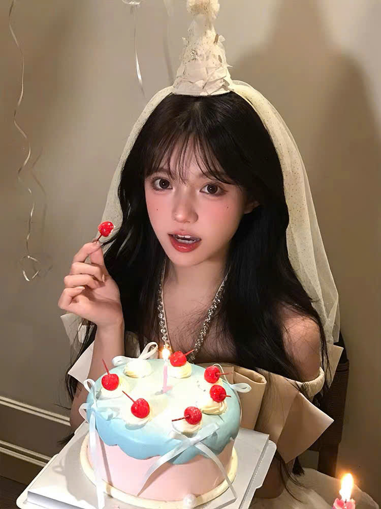 Bờm tóc mũ cô tiên voan cài tóc sinh nhật