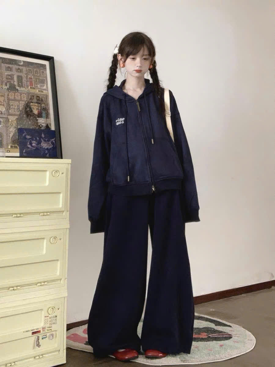 Bộ áo nỉ quần suông Bad Good