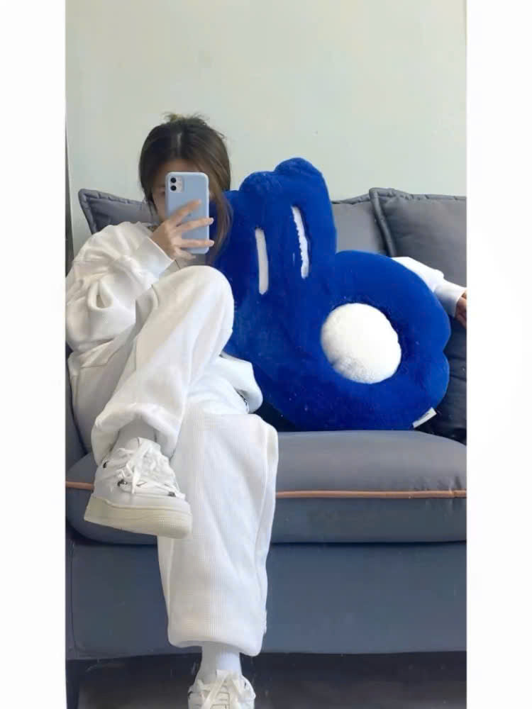 Bộ nỉ sweater trắng dệt kim