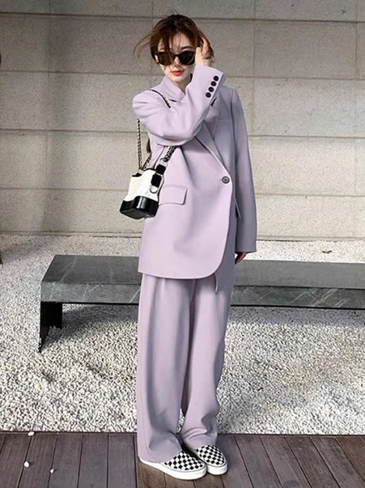 Set áo blazer quần suông thanh lịch