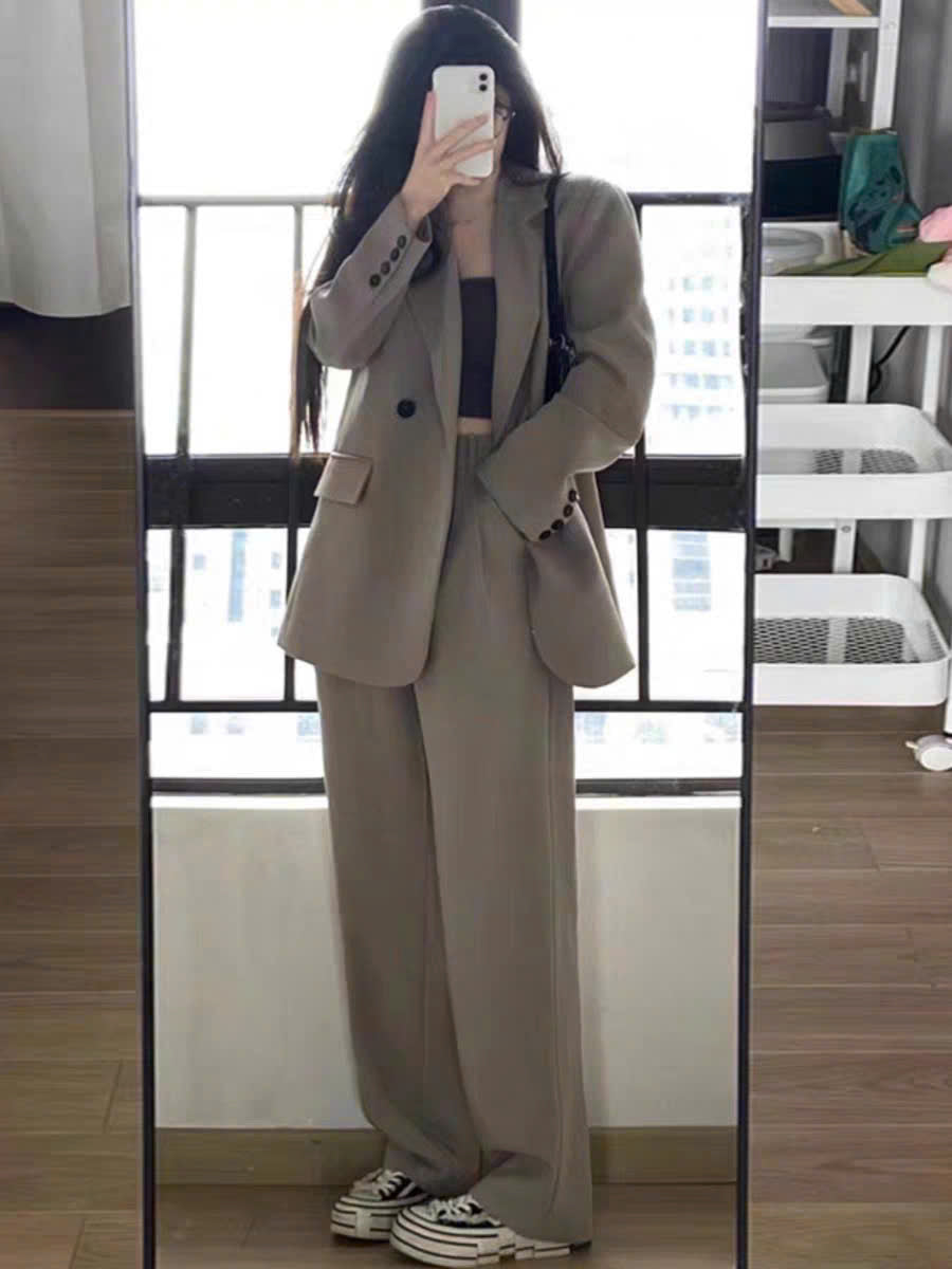 Set áo blazer quần suông thanh lịch