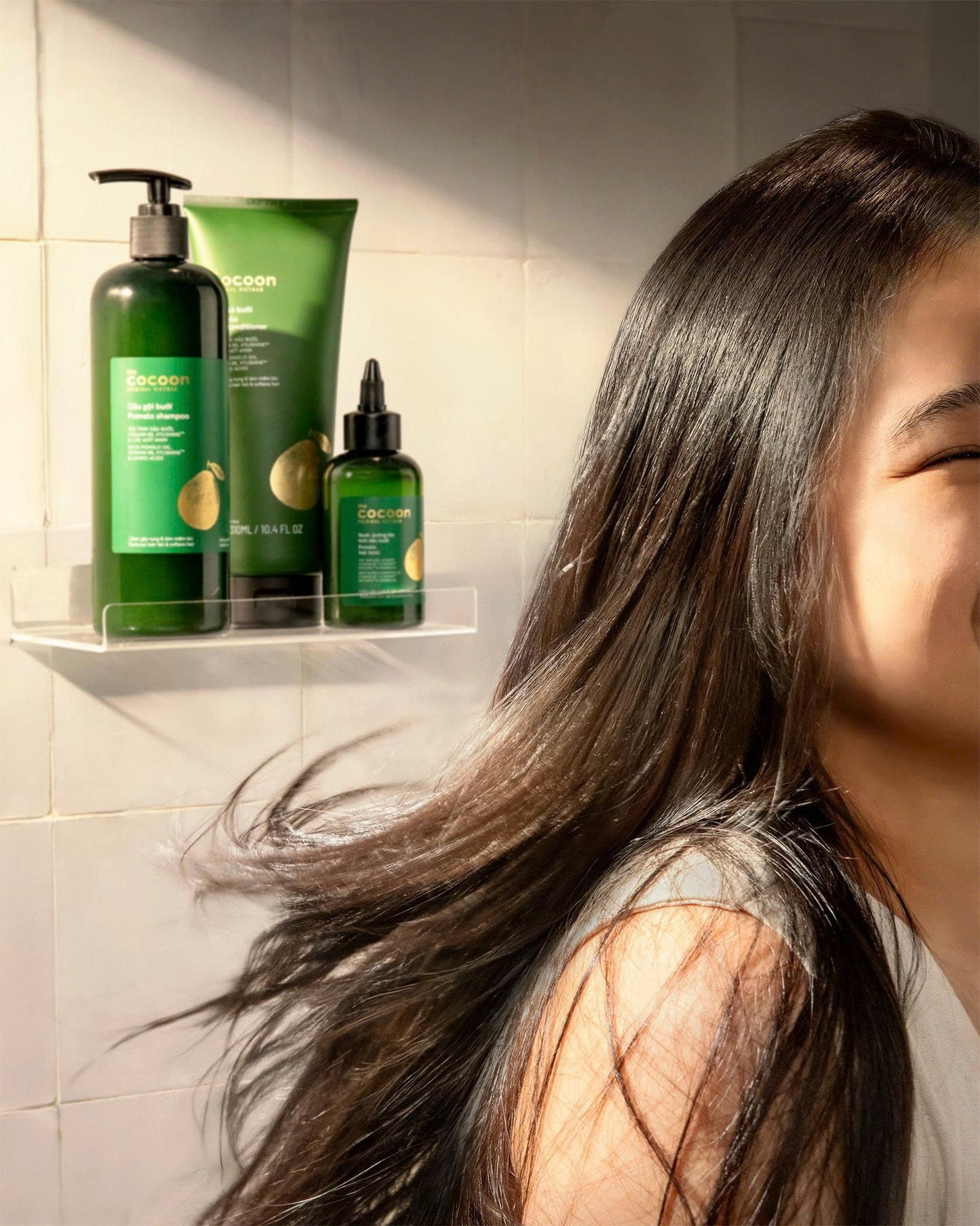 Combo Cocoon 3 món Bộ gội xả bưởi + Gel tắm khuynh diệp bạc hà - Tặng tinh dầu bưởi có sẵn