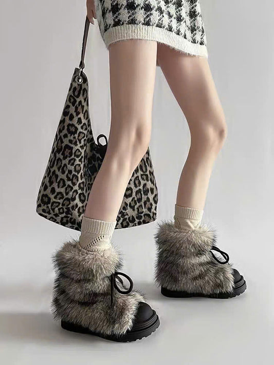 Boots lông cổ thấp cực chất