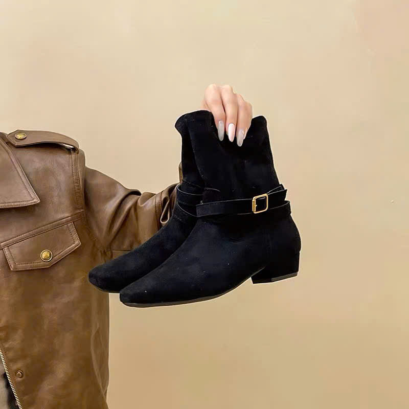 Boots da cổ thấp mũi nhọn thời trang