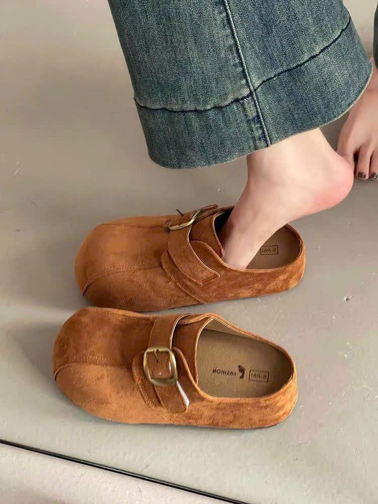 Dép sục da trơn đế êm