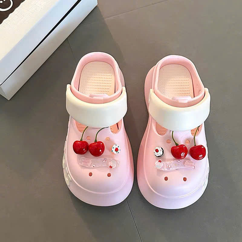 Dép crocs hình trái cherry đế cao Wish You