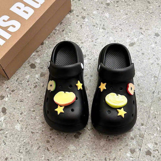 Dép crocs quả táo đế cao