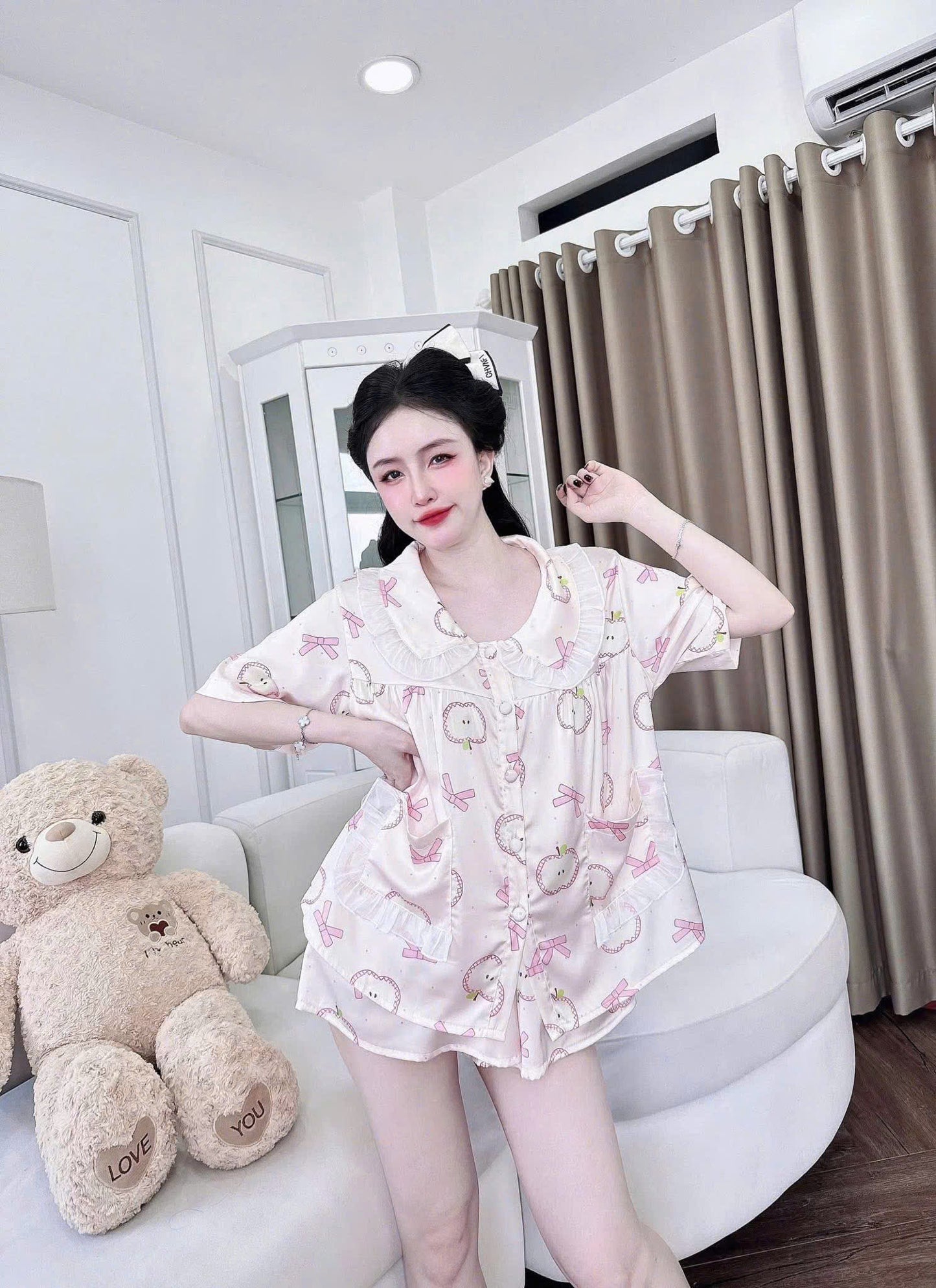 Bộ ngủ babydoll 2 túi quần đáy sâu