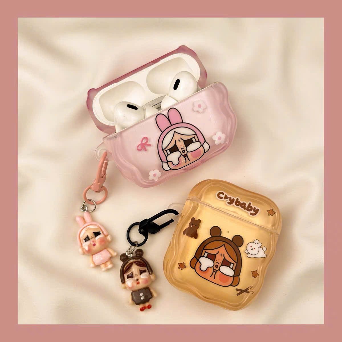 Case Airpods Cry Baby kèm charm