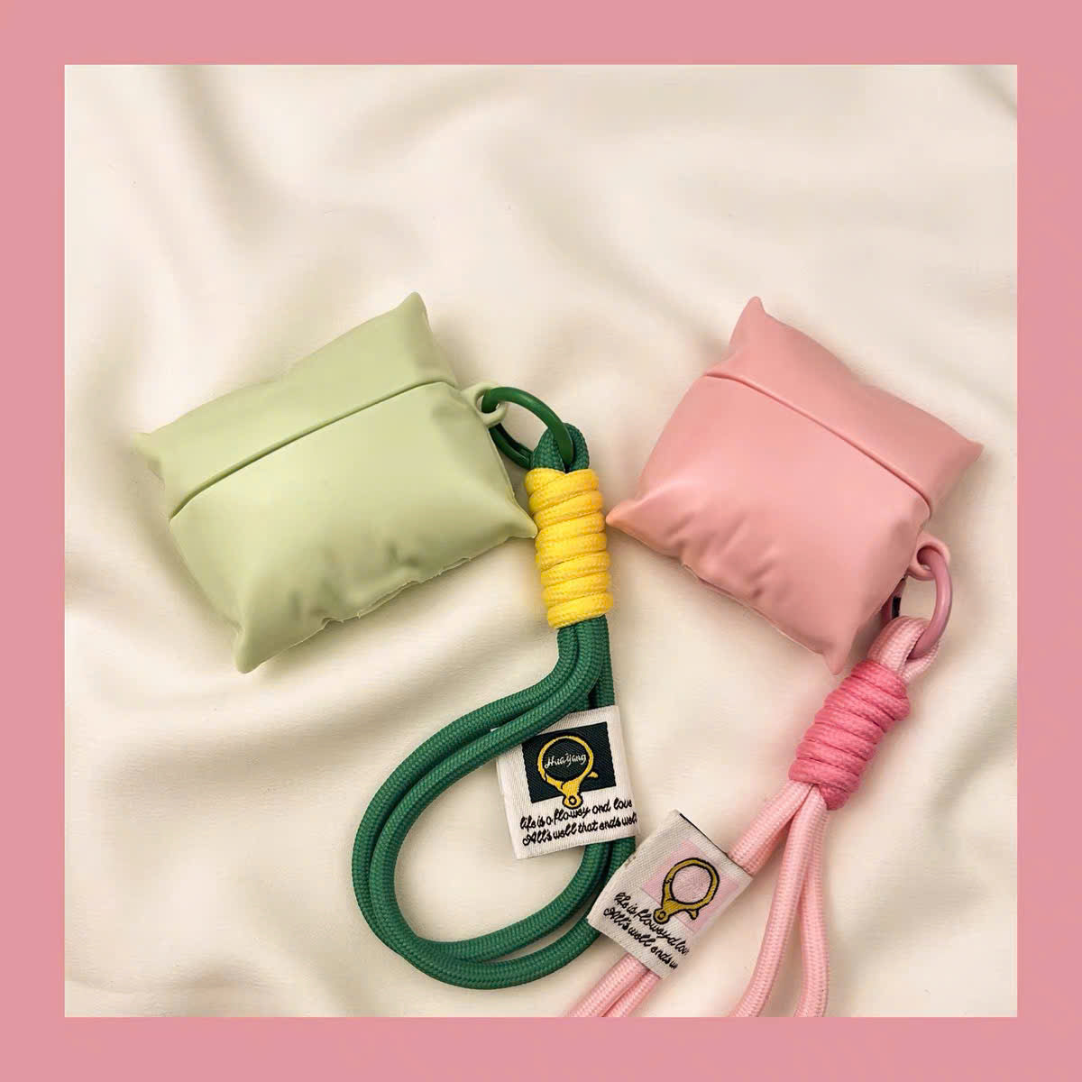 Case Airpods nhựa hình gối phồng