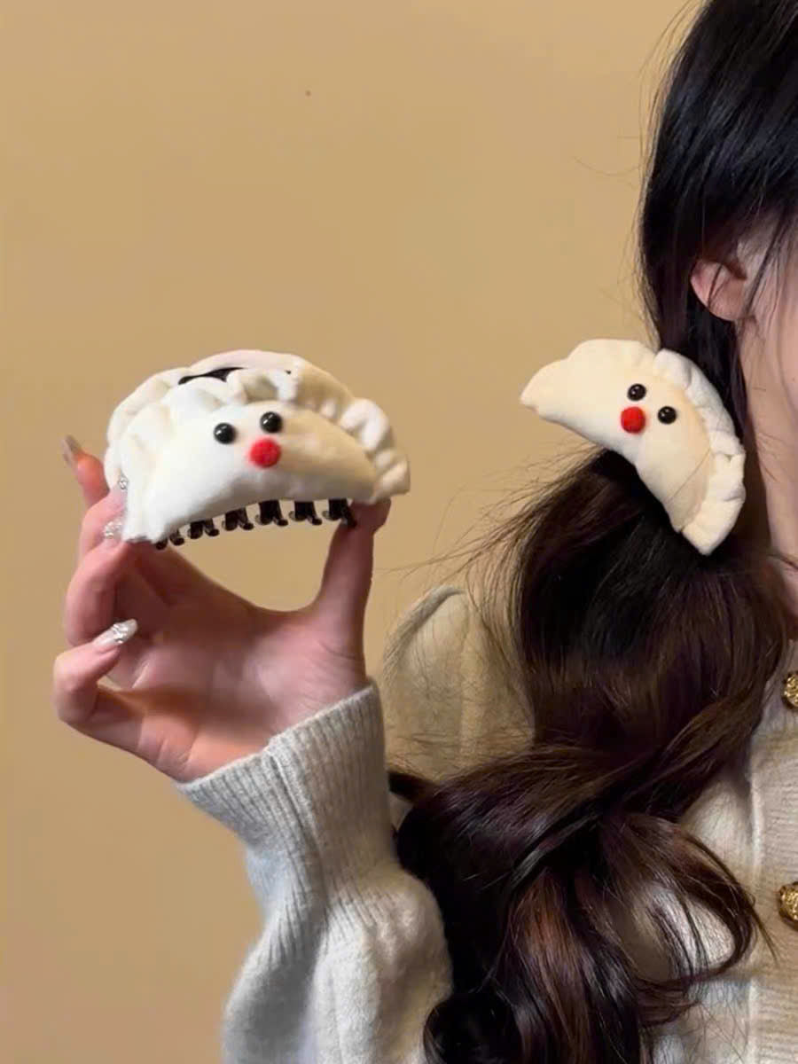 Kẹp tóc càng cua mandu cài nơ dễ thương