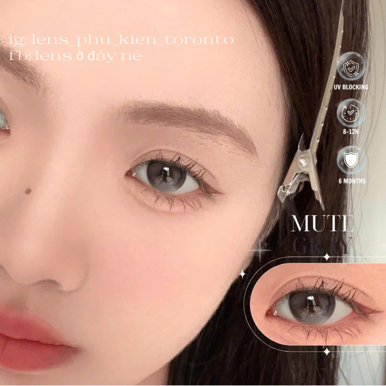 Contact Lens - Mute  Gray
