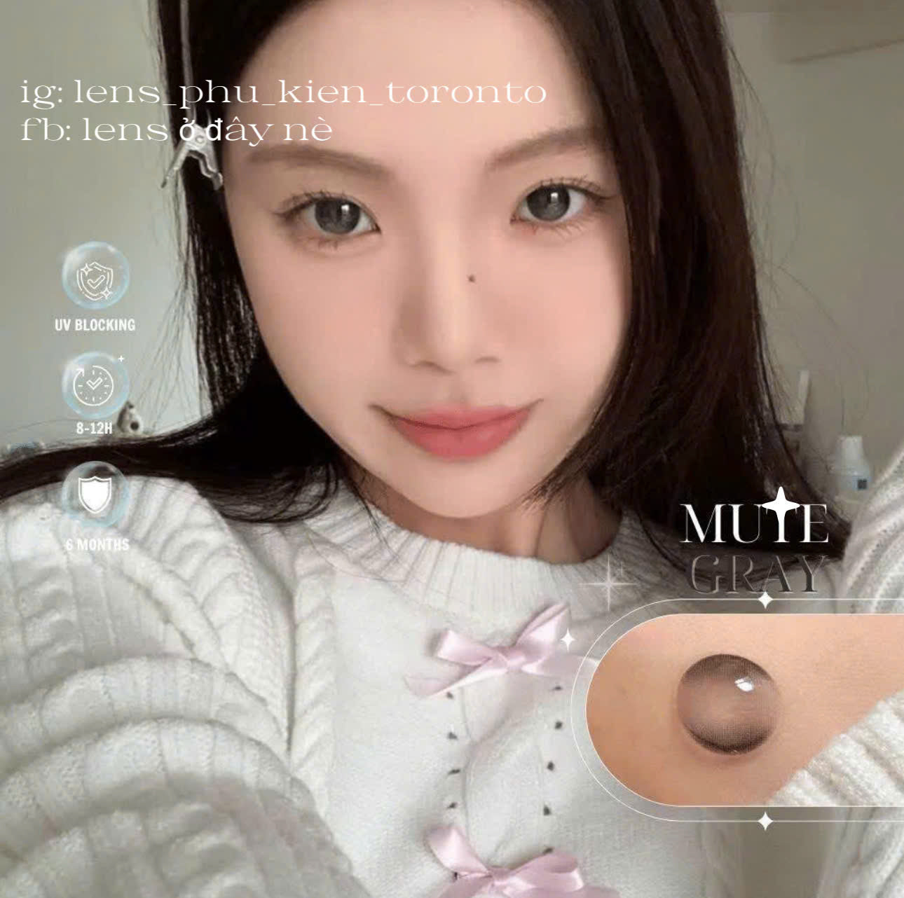 Contact Lens - Mute  Gray