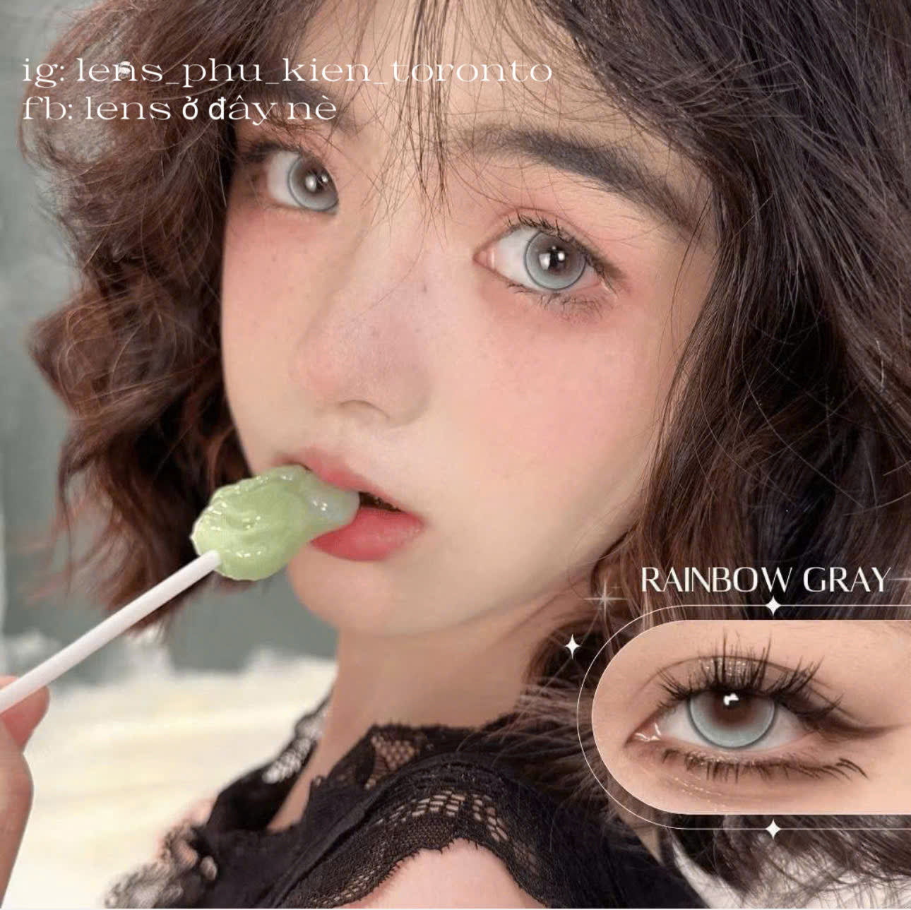 Contact Lens - Rainbow Gray