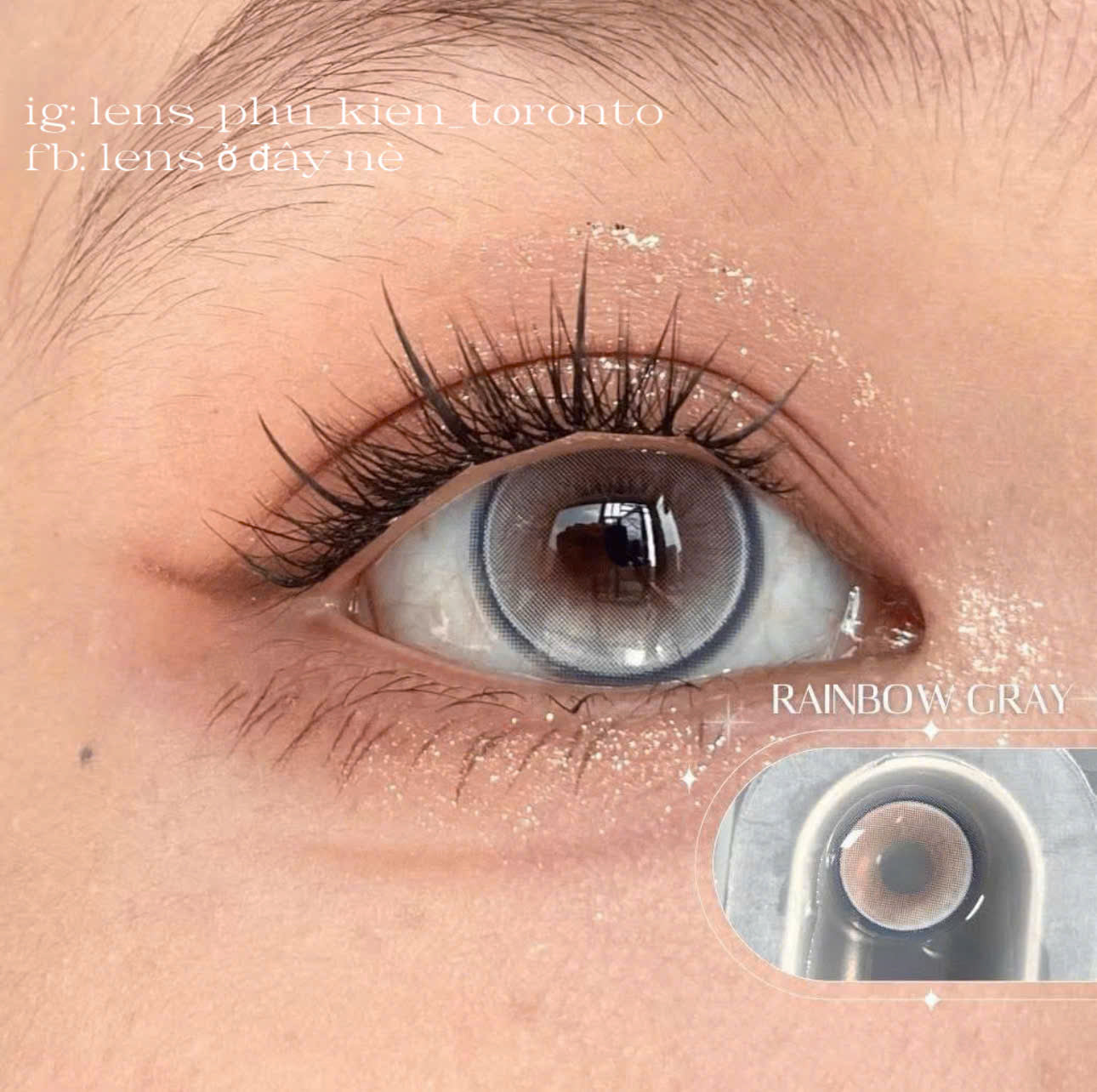 Contact Lens - Rainbow Gray