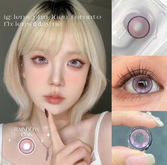 Contact Lens - Rainbow Pink