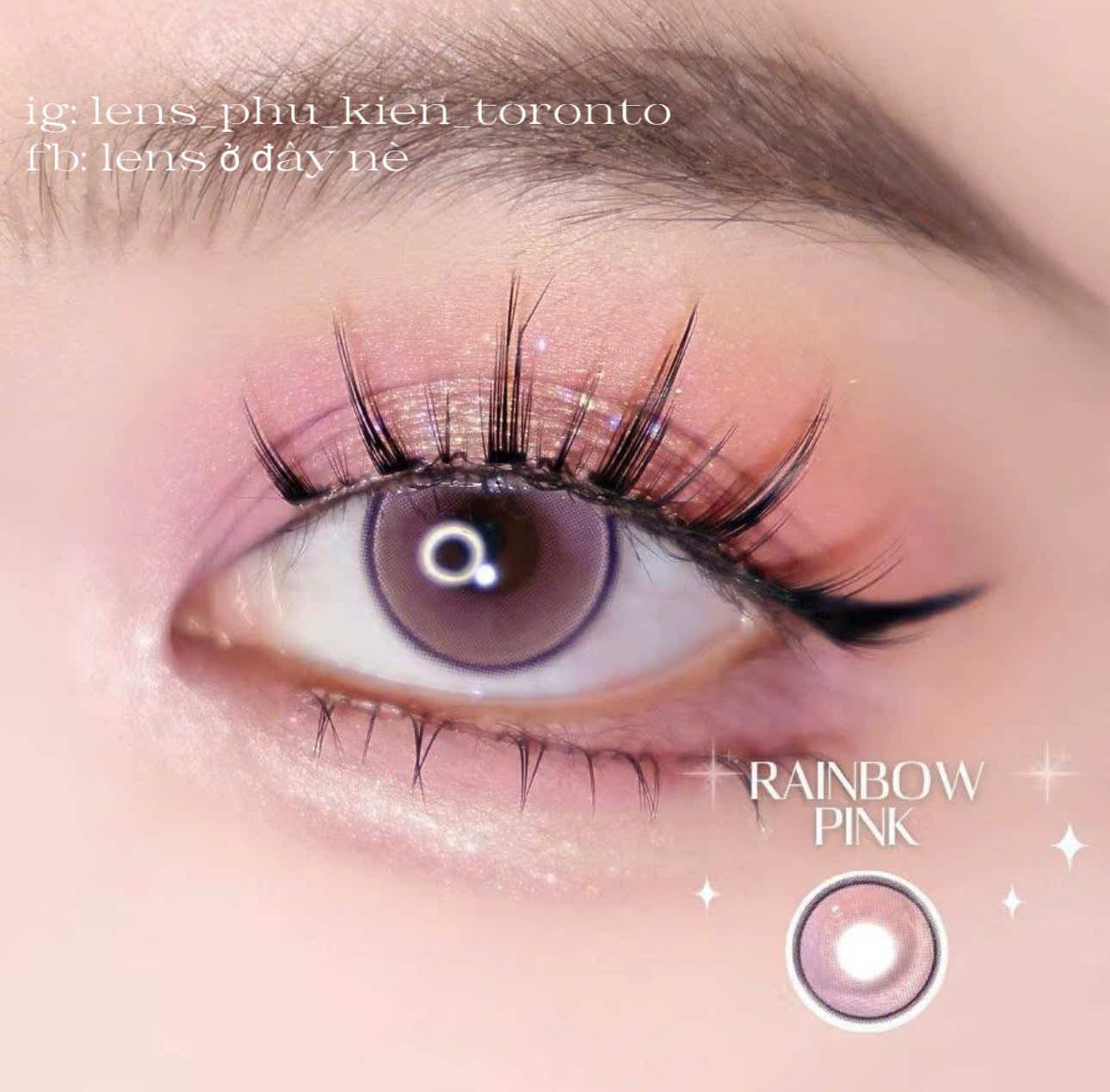 Contact Lens - Rainbow Pink