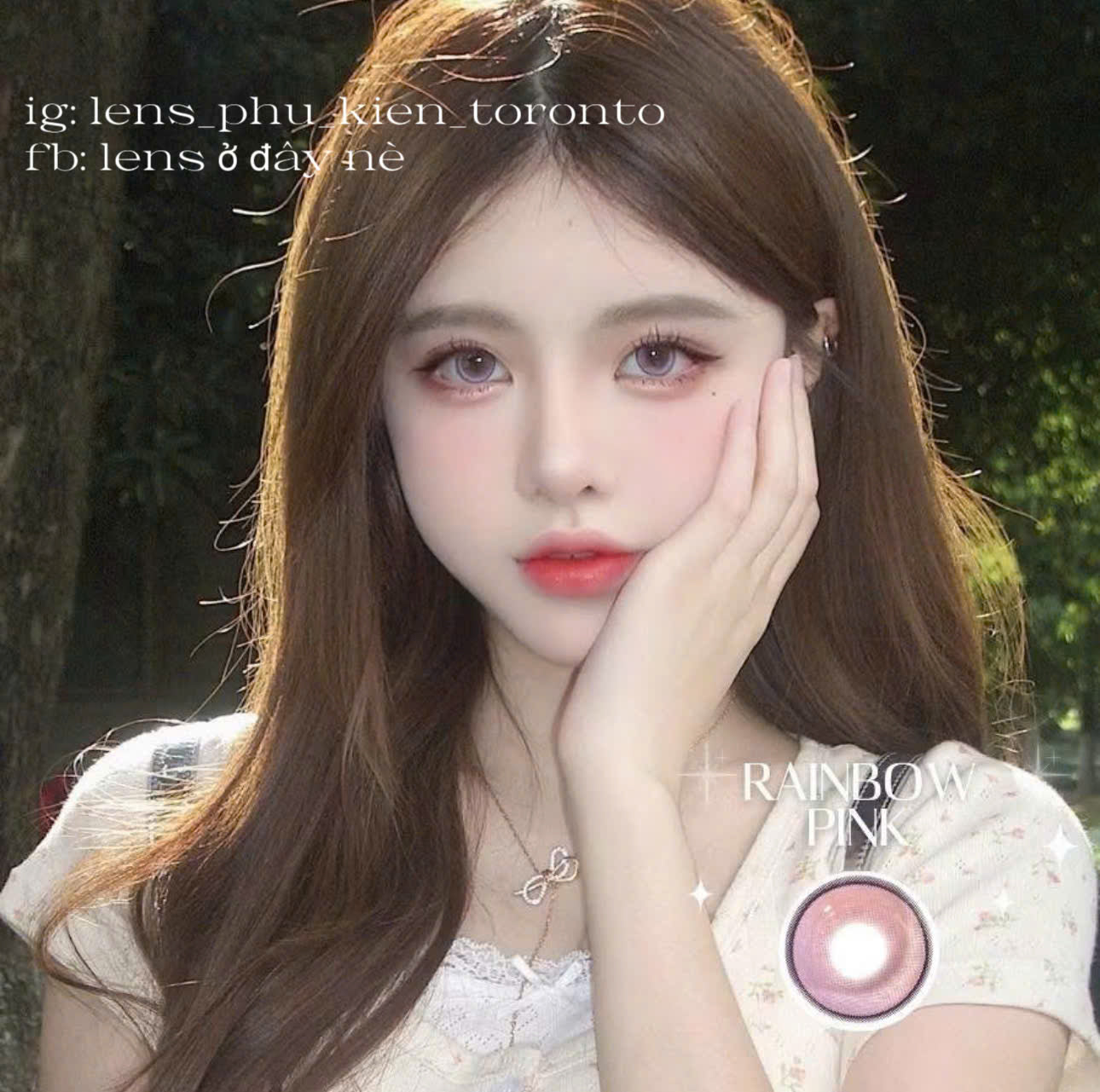 Contact Lens - Rainbow Pink