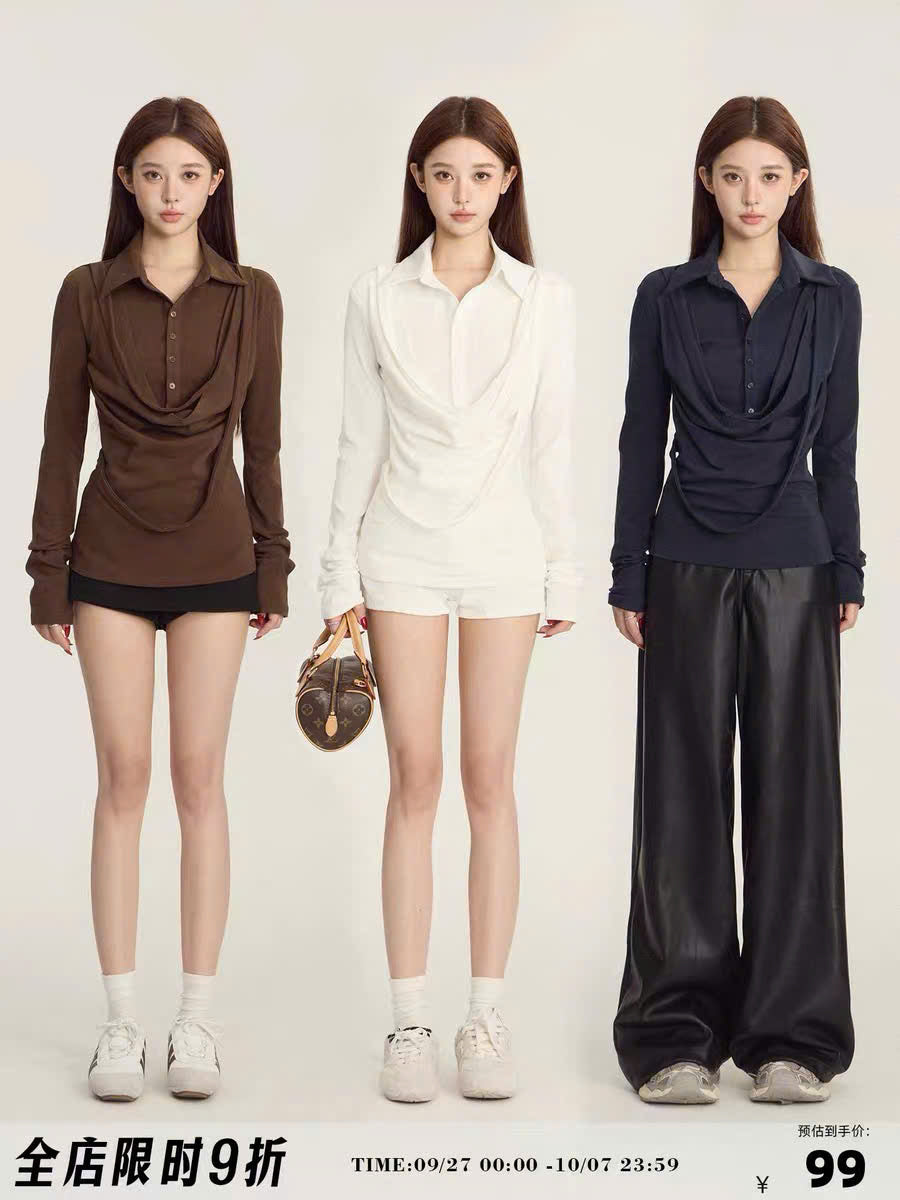 Sơ mi thun cổ đổ form vừa vặn