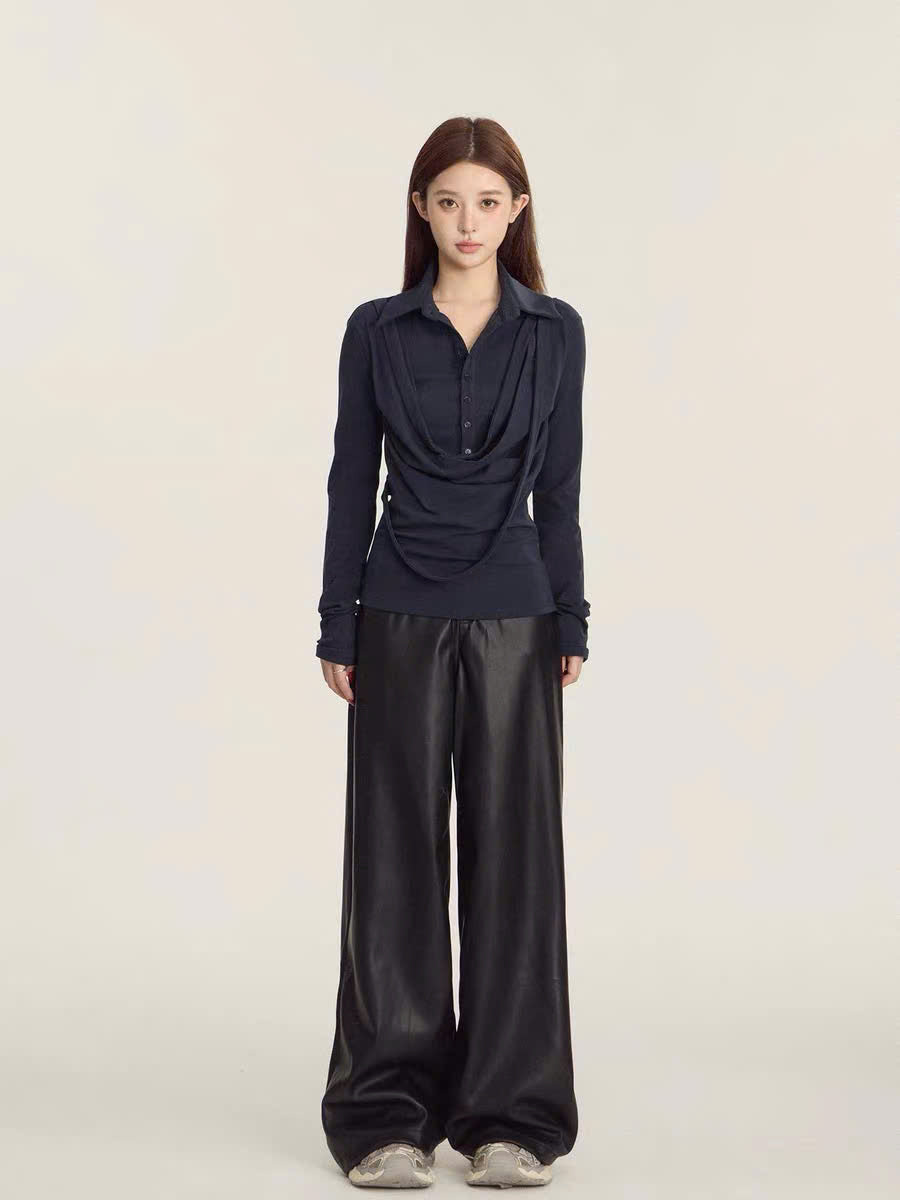 Sơ mi thun cổ đổ form vừa vặn