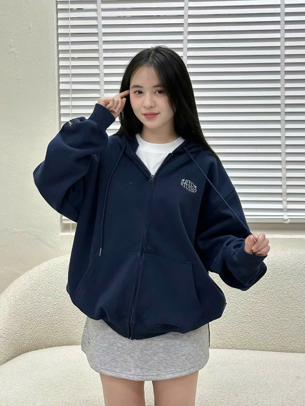 Áo Hoodie Zip Basic Form Rộng Nam Nữ 𝑩𝒚𝒄𝒂𝒎𝒄𝒂𝒎 local brand Việt Nam