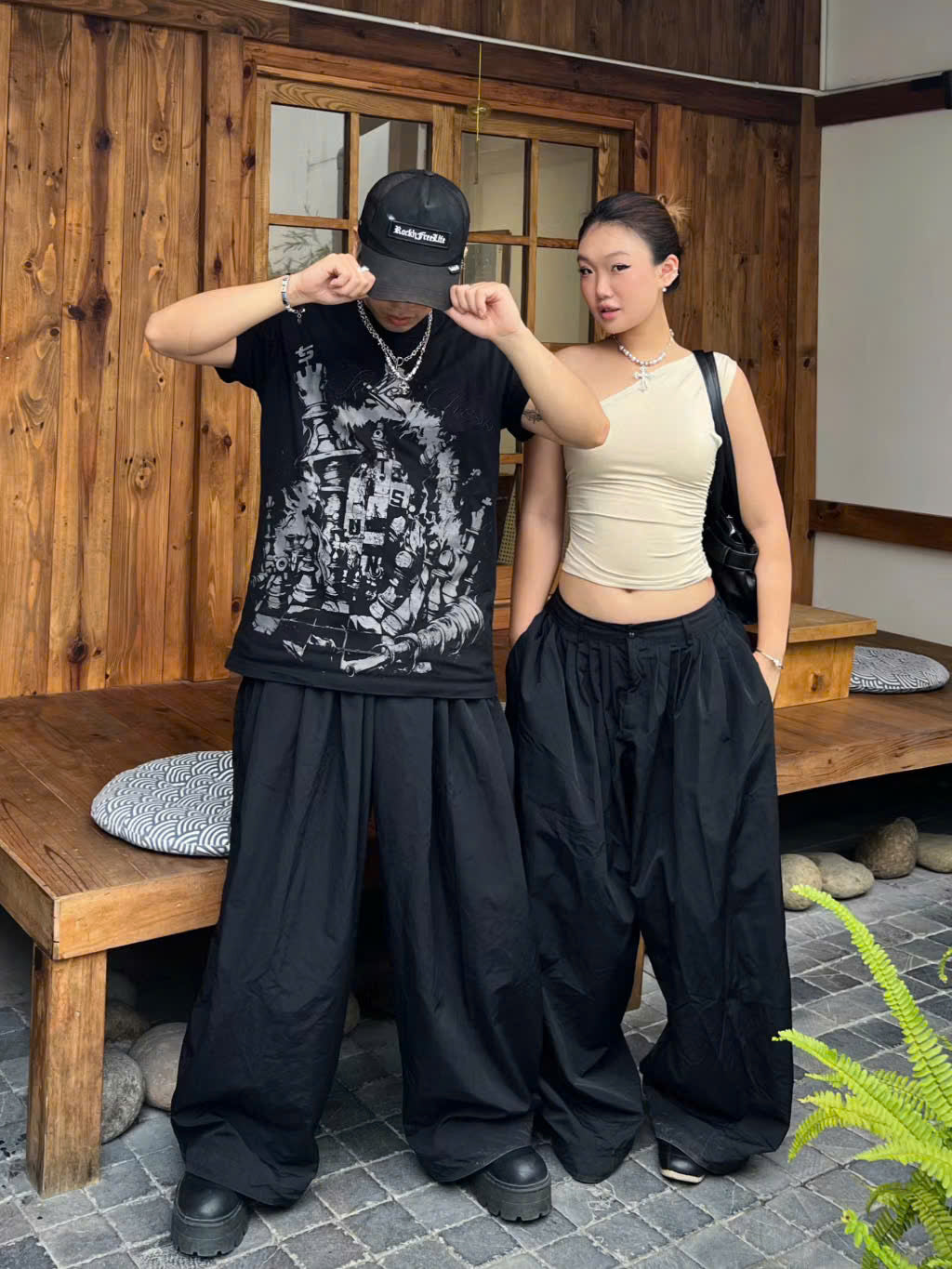 Quần Vải Dù Xếp Ly 𝑩𝒚𝒄𝒂𝒎𝒄𝒂𝒎 Ống Thụng local brand Việt Nam