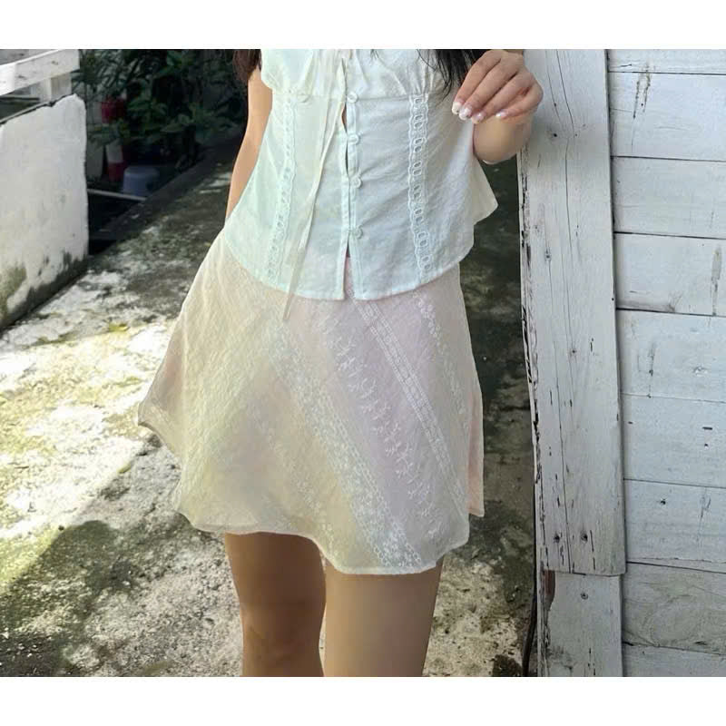 Chân váy chữ A 2 lớp có quần lót trong local brand Việt Nam
