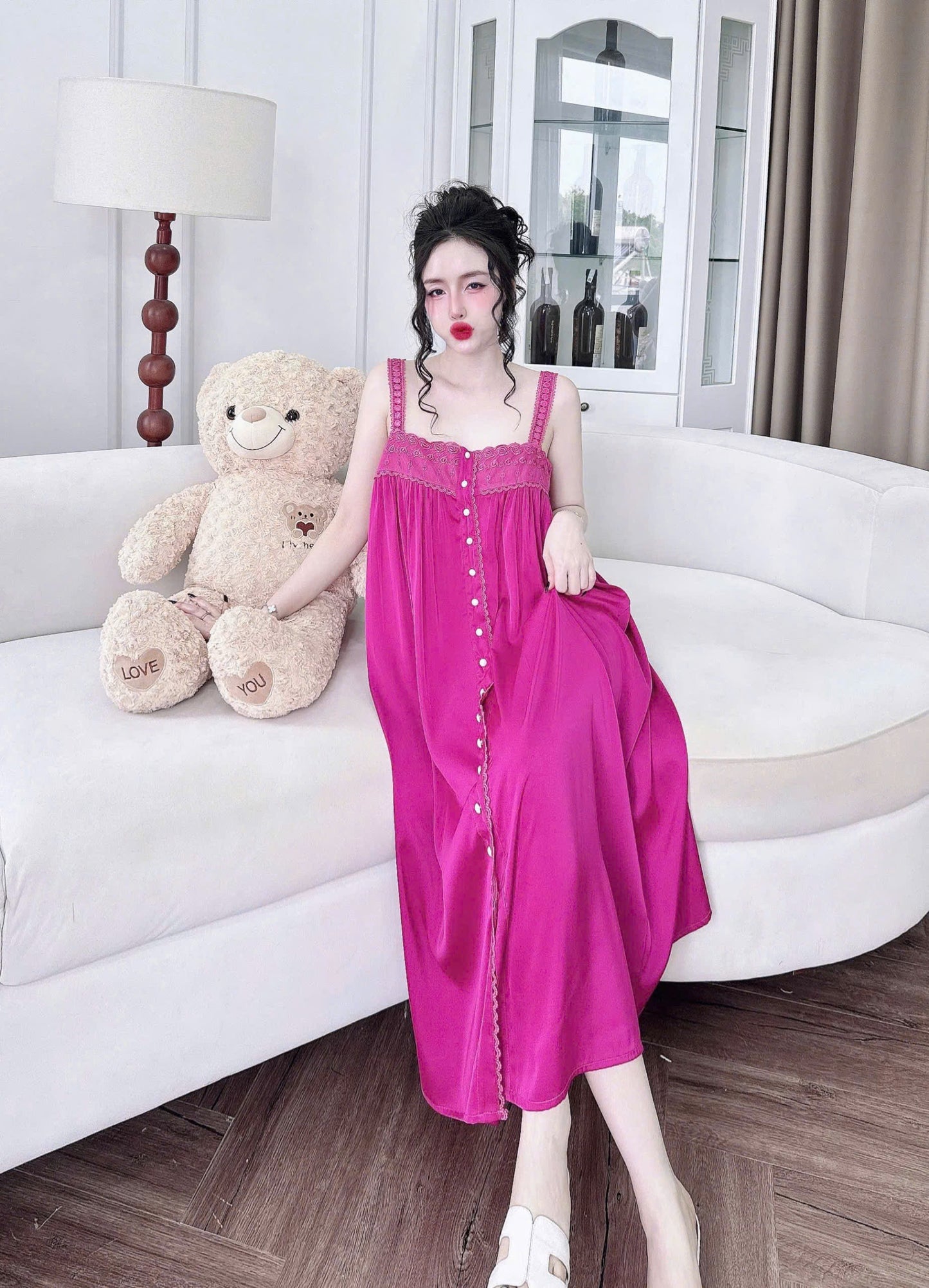 [Có sẵn] Váy ngủ lụa latin loại 1 - mua 2 váy chỉ 60$