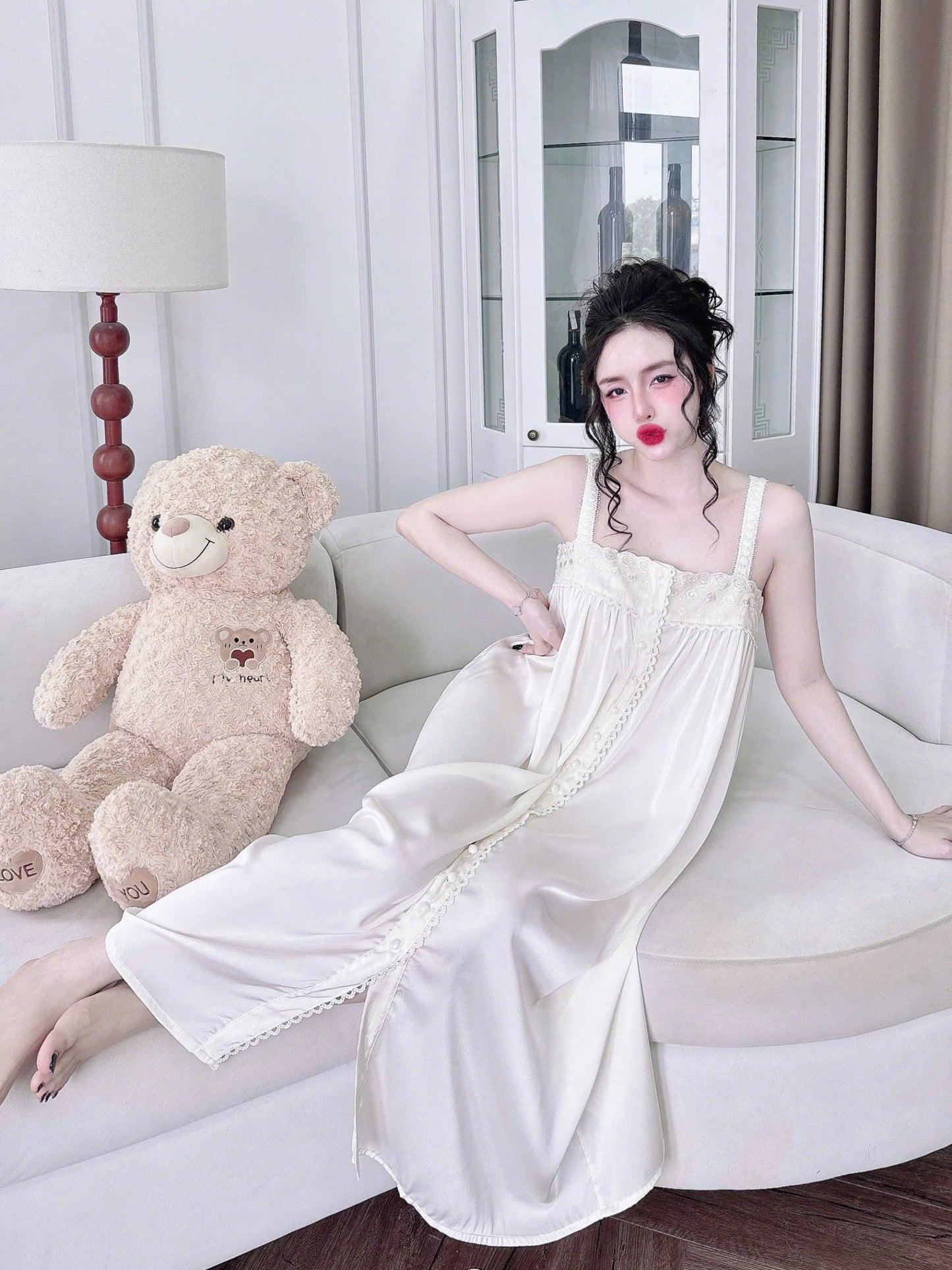 [Có sẵn] Váy ngủ lụa latin loại 1 - mua 2 váy chỉ 60$