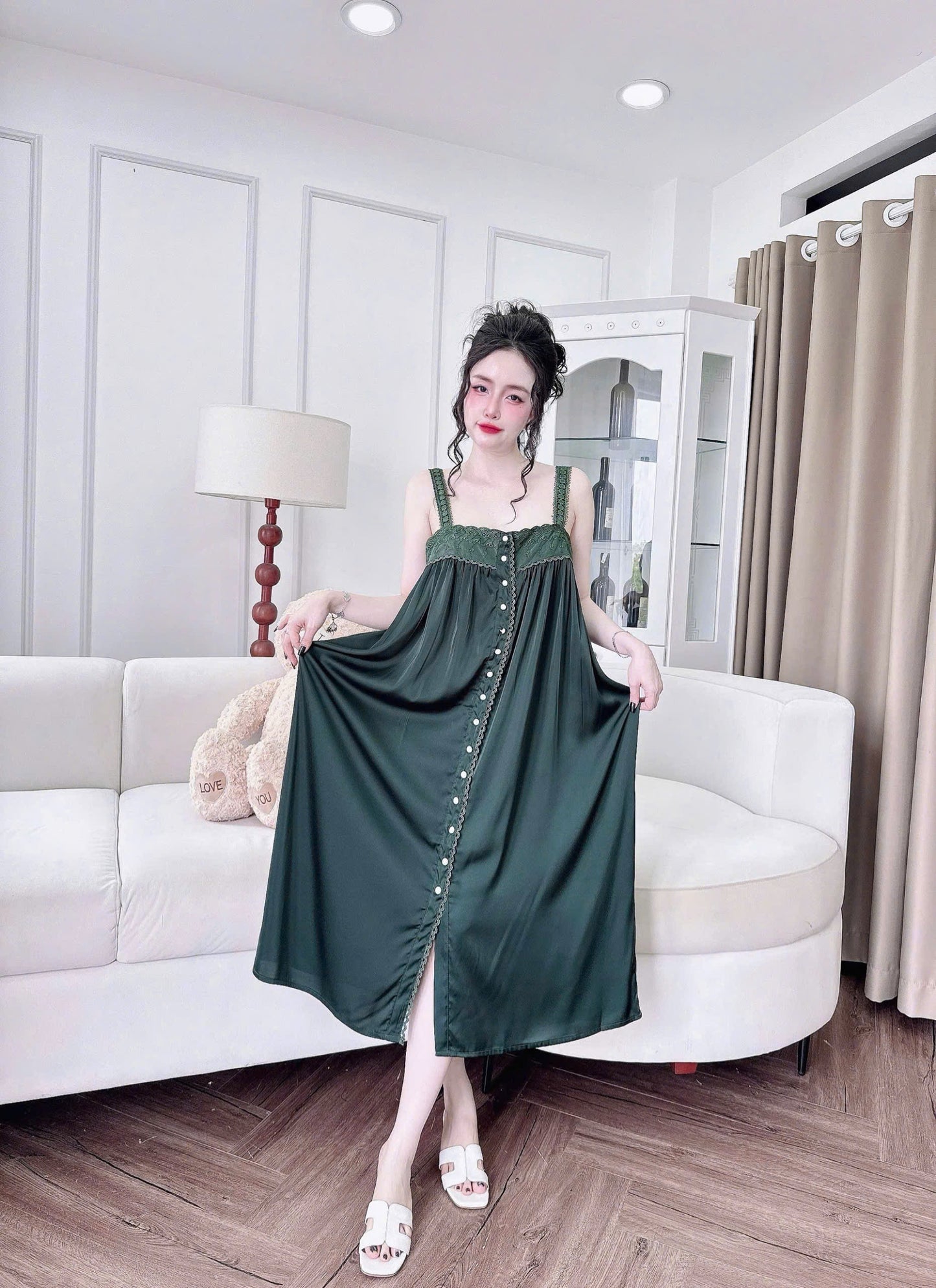 [Có sẵn] Váy ngủ lụa latin loại 1 - mua 2 váy chỉ 60$