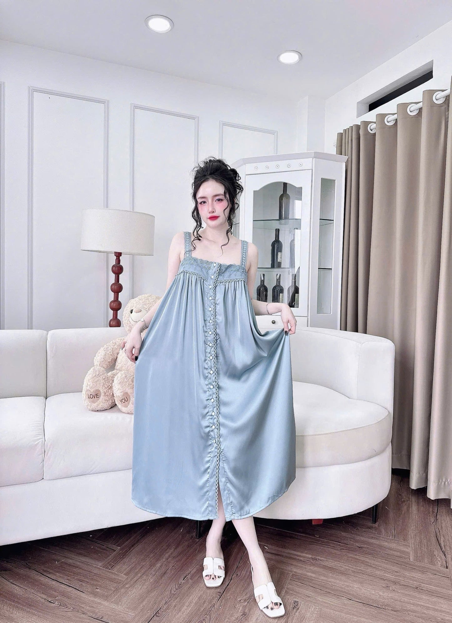 [Có sẵn] Váy ngủ lụa latin loại 1 - mua 2 váy chỉ 60$