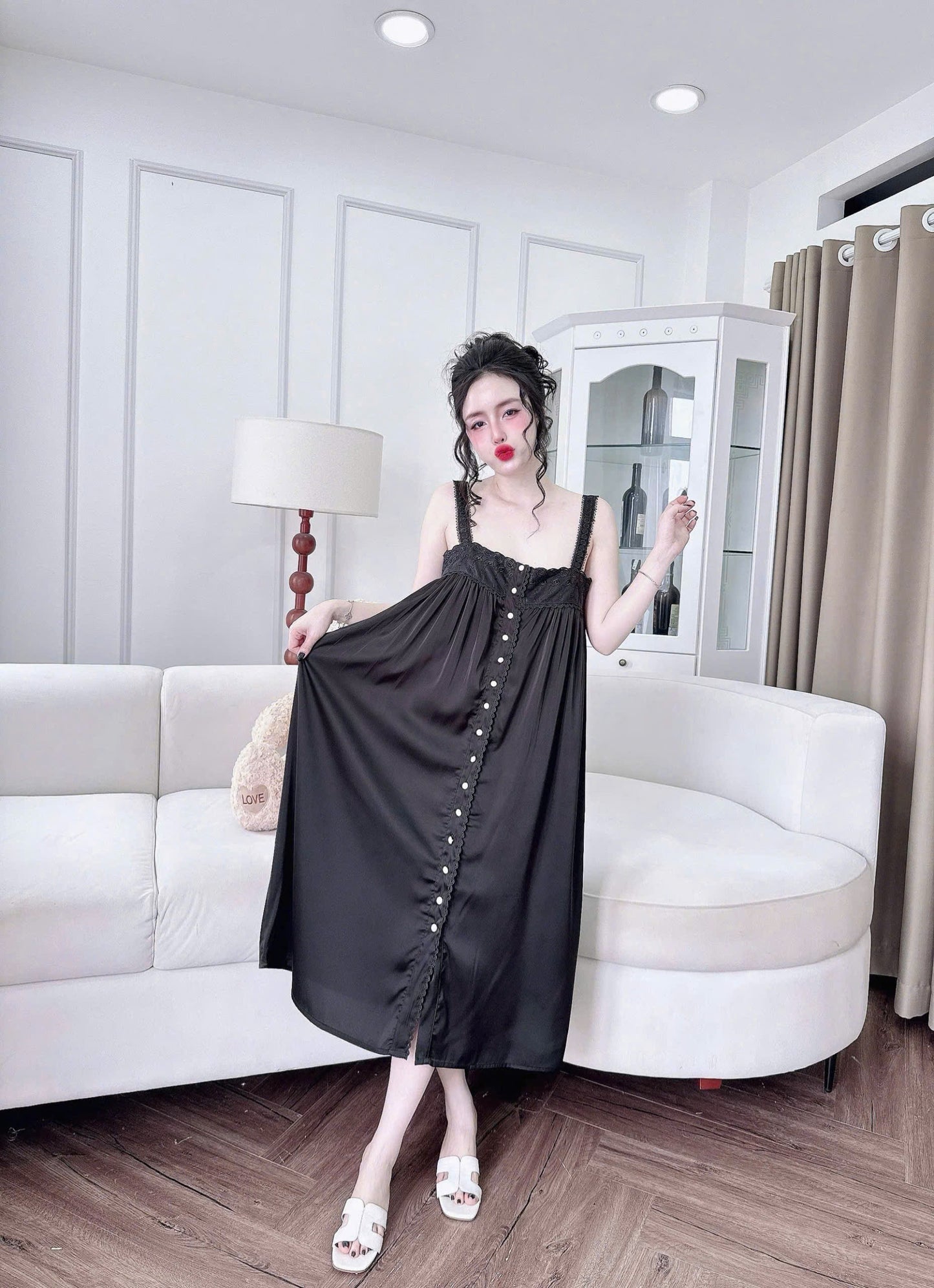 [Có sẵn] Váy ngủ lụa latin loại 1 - mua 2 váy chỉ 60$